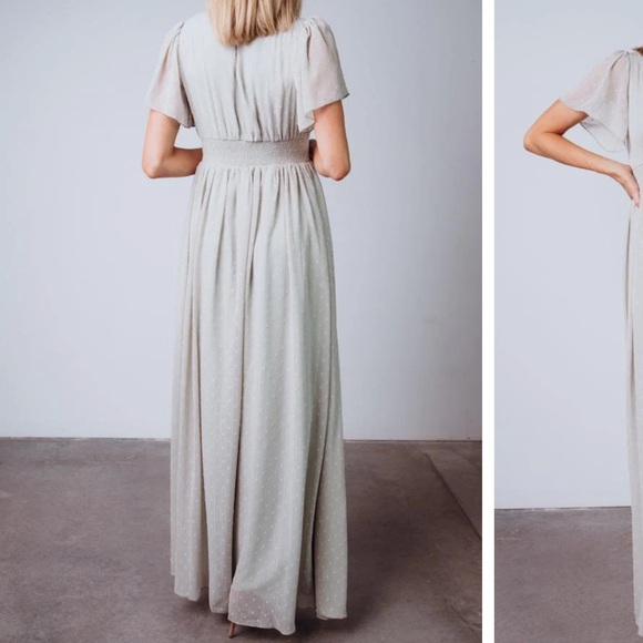 Baltic Born Wesley Shimmer dot dress, white, size large - Picture 5 of 5